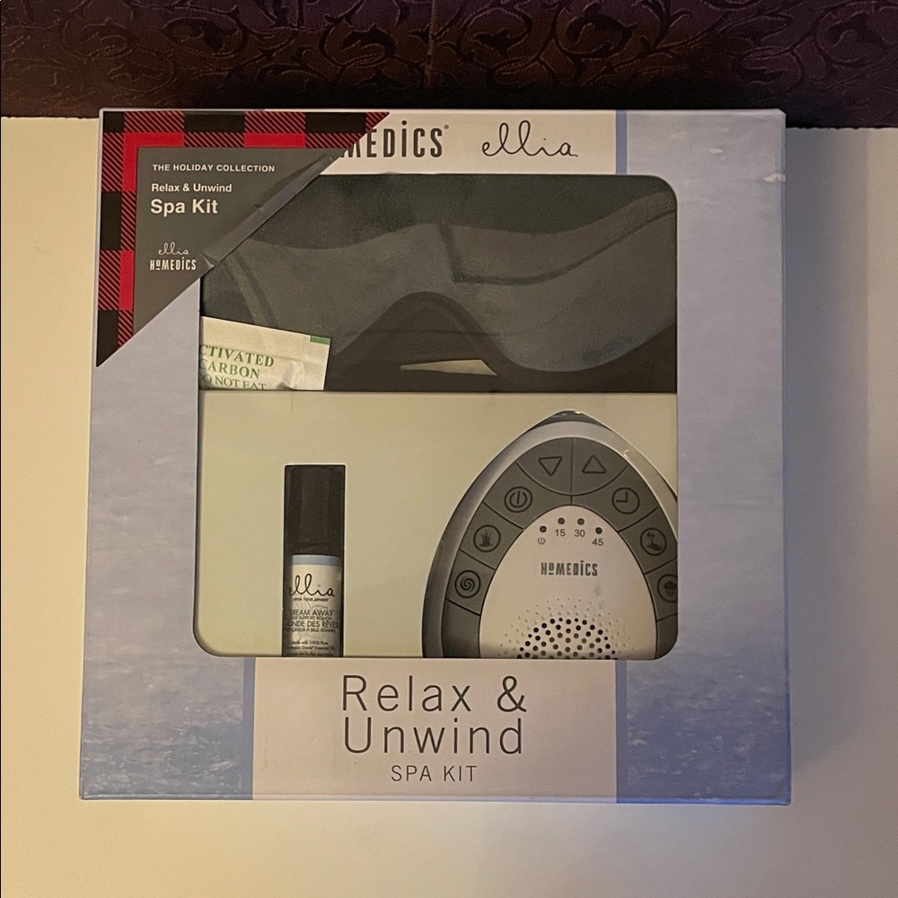Homedics Ellia Relaxation Spa Kit with Black and Gray Accessories